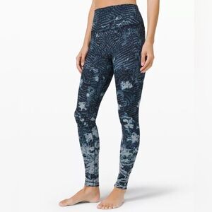 Like New Lululemon Align Leggings Engineered Indigo Lace Starlight